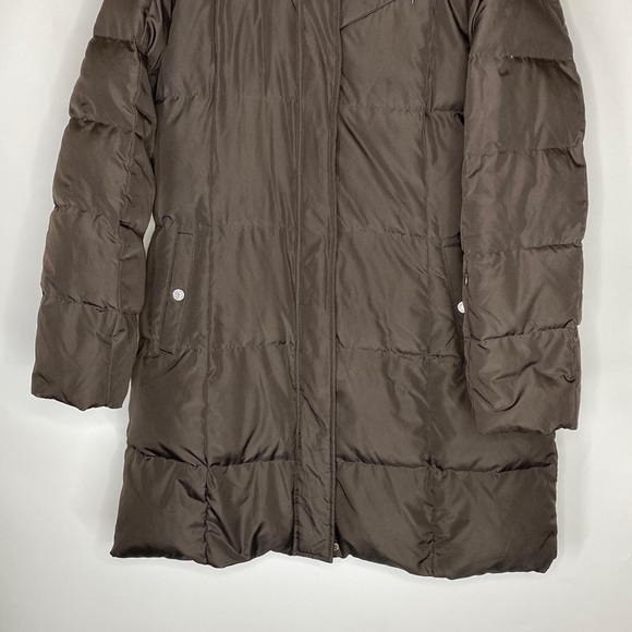 Calvin Klein Brown Puffy Down Hooded Parka Jacket Size XL - Picture 3 of 11